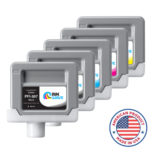 Inkwave Replacement Ink Cartridge for Canon PFI-307, 330 mL