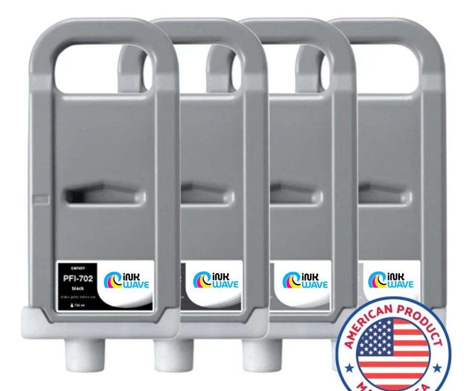 Inkwave Replacement Ink Cartridge for Canon PFI-702, 700 mL