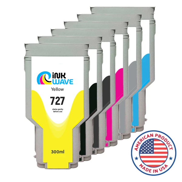 Inkwave Replacement Ink Cartridge for HP 727, 300 mL