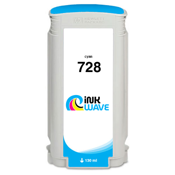 Inkwave Replacement Ink Cartridge for HP 728, 130 mL