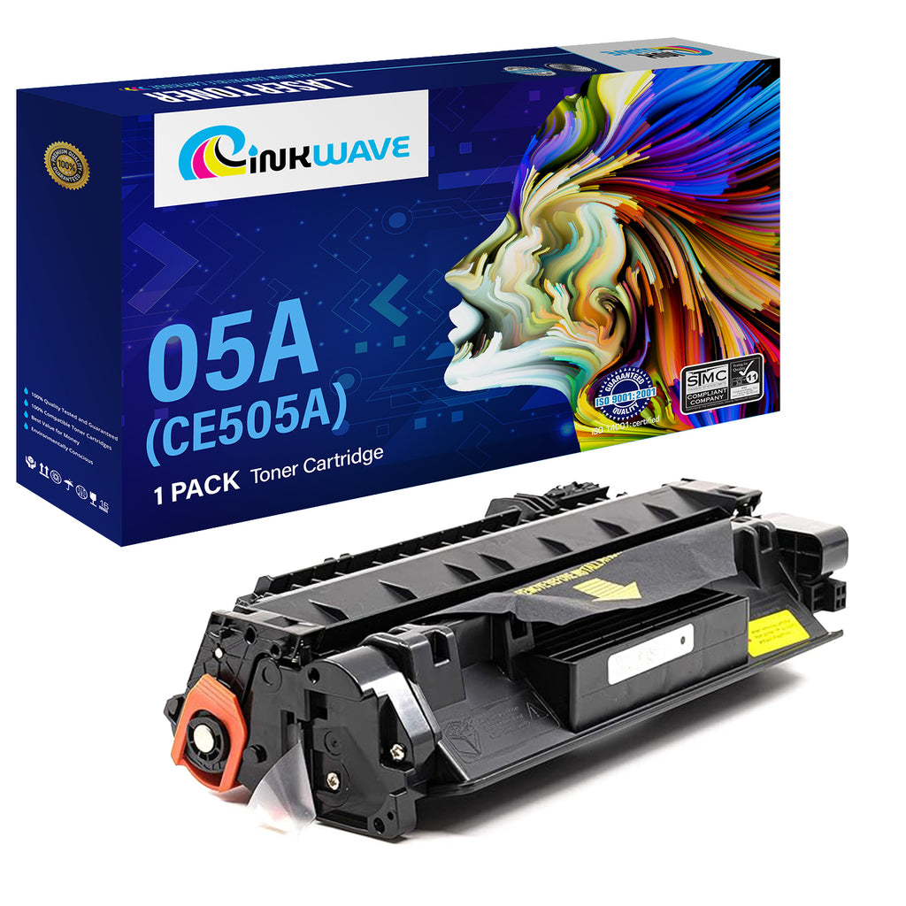 InkWave Compatible Toner Cartridge Replacement for HP 05A / CE505A (Black,1 Pack)