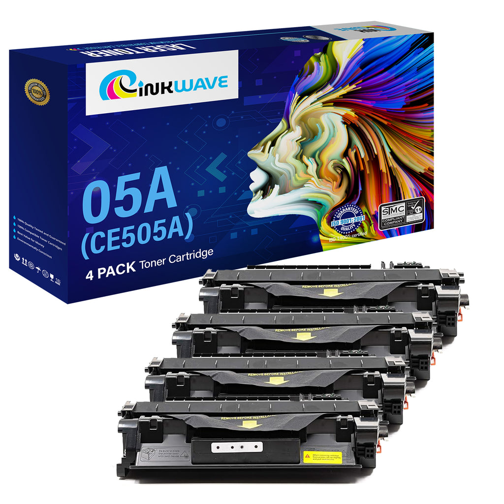 Hero image 0 of InkWave Compatible Toner Cartridge Replacement for HP 05A / CE505A (Black,4 Pack), 0 of 5     InkWave InkWave Compatible Toner Cartridge Replacement for HP 05A / CE505A (Black,4 Pack)