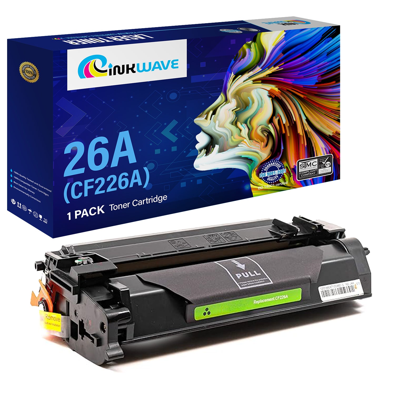INKWAVE- Compatible HP CF226A 1-Pack Toner, Black