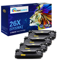 INKWAVE- Compatible HP CF226X HI Yld 4-Pack Toner, Black