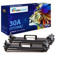 InkWave Compatible Toner Cartridge Replacement for HP 30A / CF230A (Black,2Pack)
