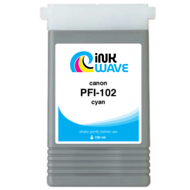 Inkwave Replacement Ink Cartridge for Canon PFI-102, 130 mL