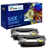 InkWave Compatible Toner Cartridge Replacement for HP 55X / CE255X (Black,2 Pack)