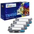 InkWave TN450 Toner Replacement Printer Cartridge, (Black, 4 Pack)