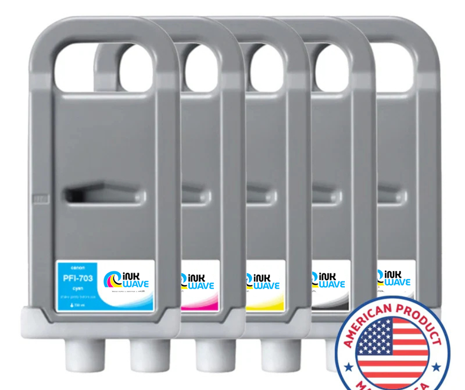 Inkwave Replacement Ink Cartridge for Canon PFI-703, 700 mL