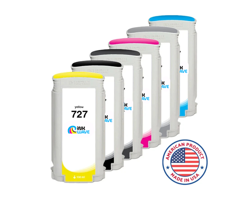 Inkwave Replacement Ink Cartridge for HP 727, 130 mL