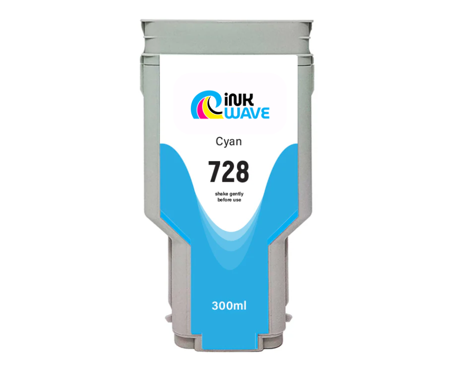 Inkwave Replacement Ink Cartridge for HP 728, 300 mL